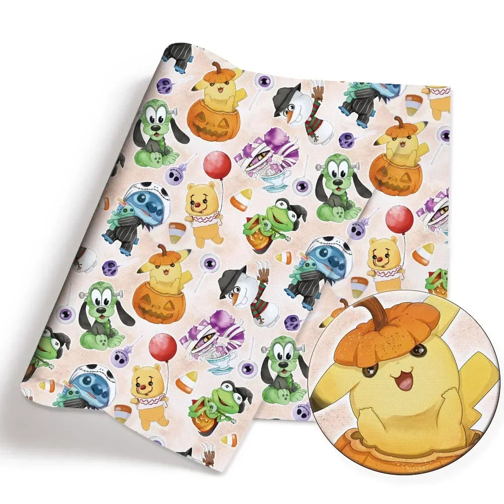 Sewing Production - ポケモン漫画生地 140*50 センチメートル手作り縫製パッチワークキルティングベビードレスホームシートプリント生地生地縫製キッズ 27381