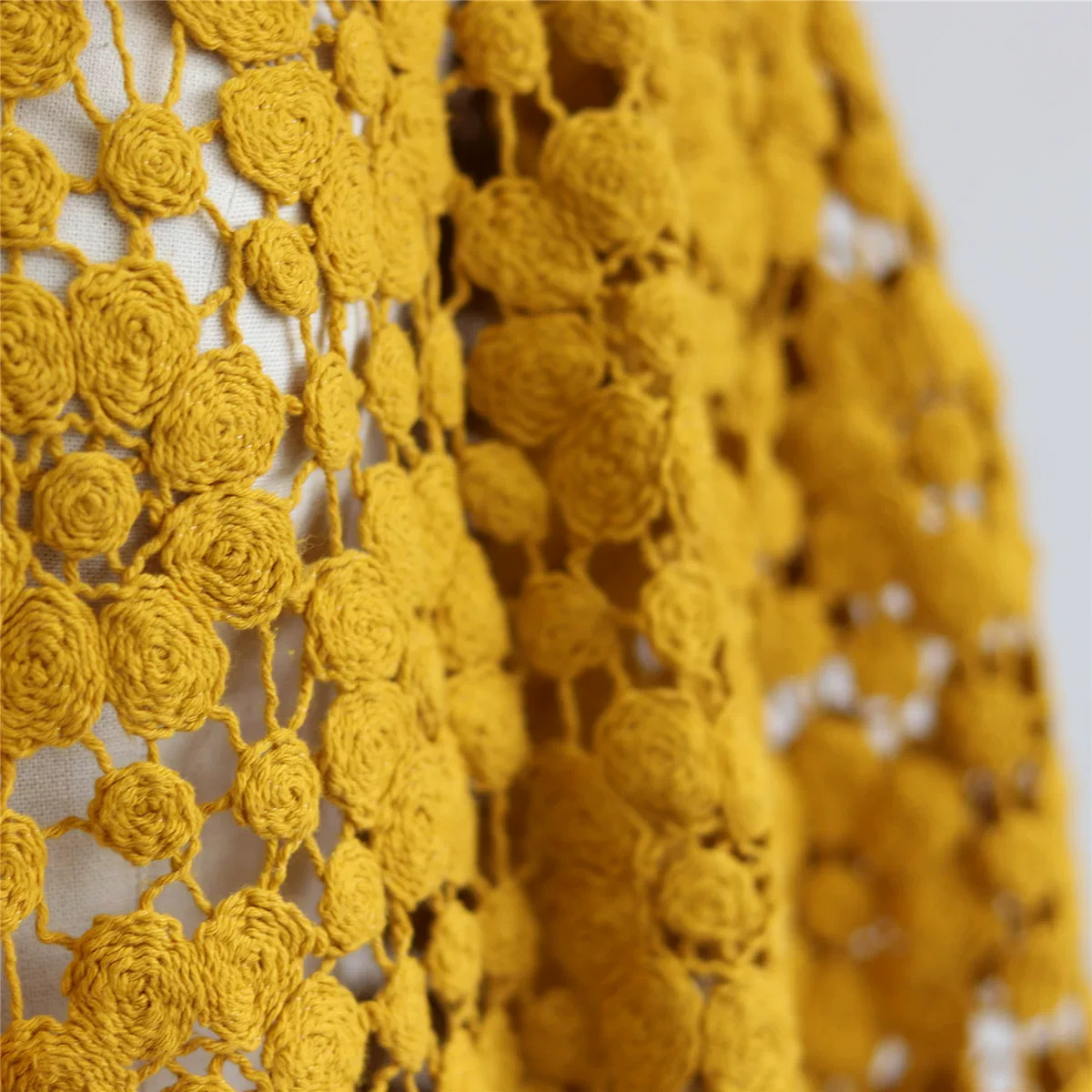 Sewing Knit - 1ヤードの精巧な水溶性刺繍生地、ニットレース生地、ドレス、チャイナドレス、服飾デザイナー向け縫製用生地