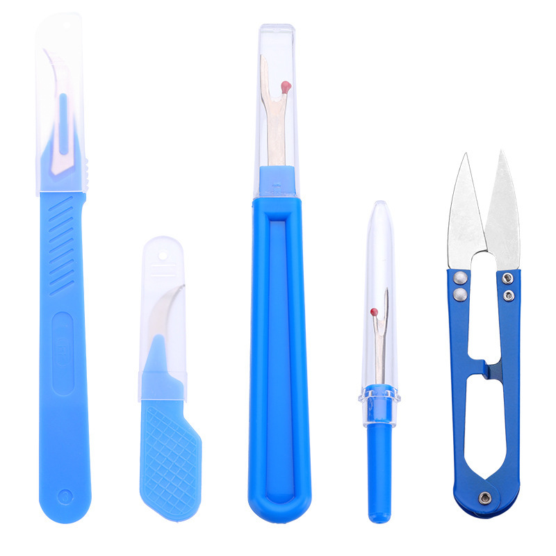 Seam Ripper Tool - 縫製用シームリッパーキット ブルー 縫い目糸抜き カッター リムーバー 縫製