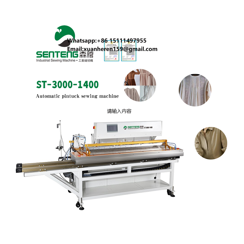 Sewing Machine Fabric - ST 3000-1400ヘビーデューティーミシン価格 自動ピンタック工業用ミシン 弾性ニット生地用