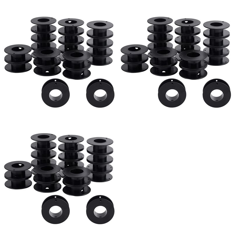 Thread Bobbins Empty - 8月 60個入り空スプール、2.1X0.7インチプラスチック糸スプール、リボンスプール、ブラッククラフトスプール、ワイヤースプール、織りボビン