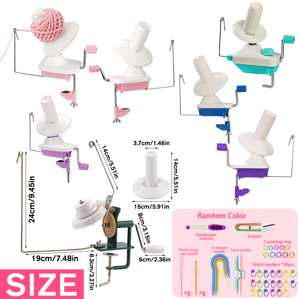 Imazy 糸ケーキワインダースピナーかぎ針編み用手動ボール - Sewing Knit のレビューと価格