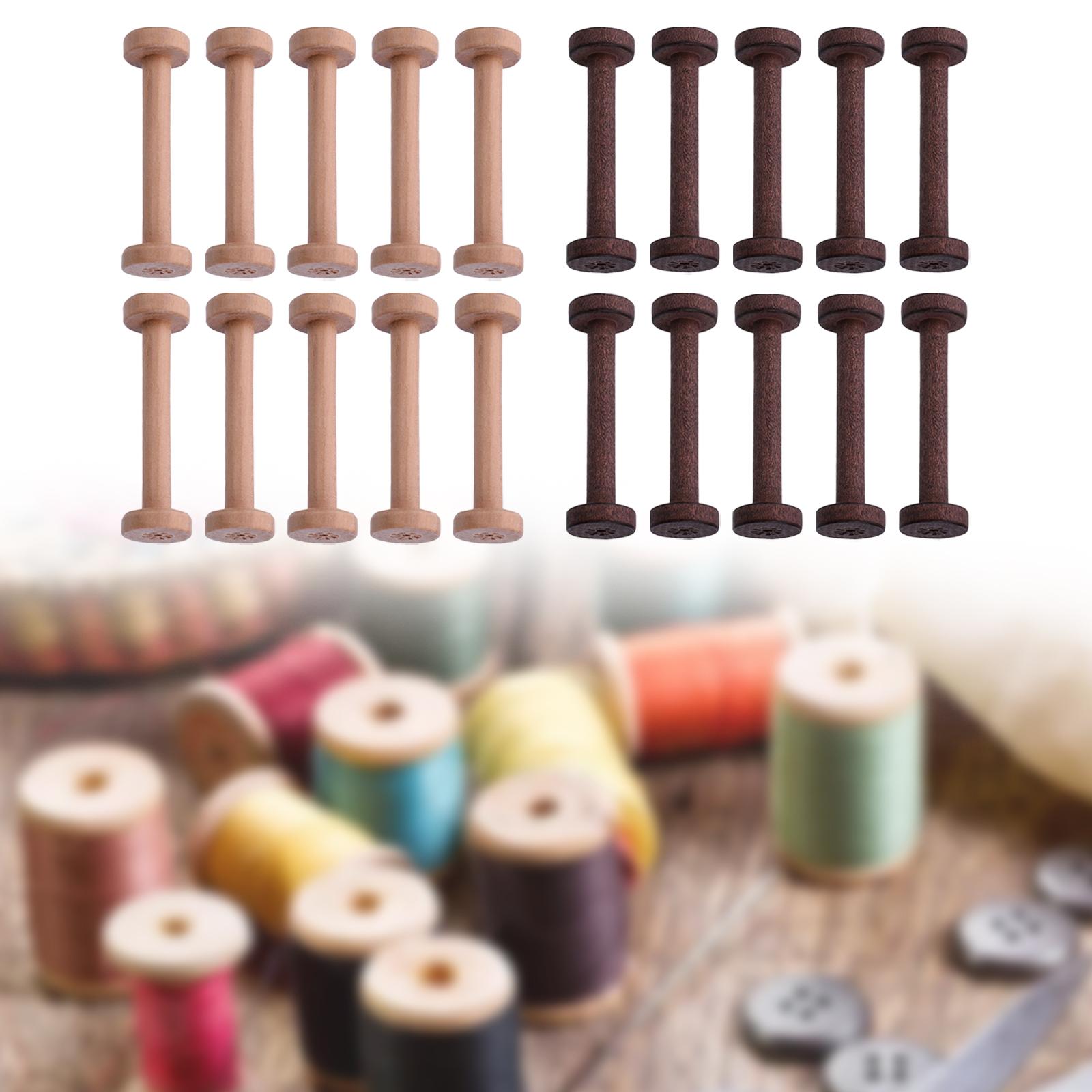 木製ボビン10個セット、滑らかな仕上がり、空の糸巻き、織物用 - Thread Bobbins Empty のレビューと価格