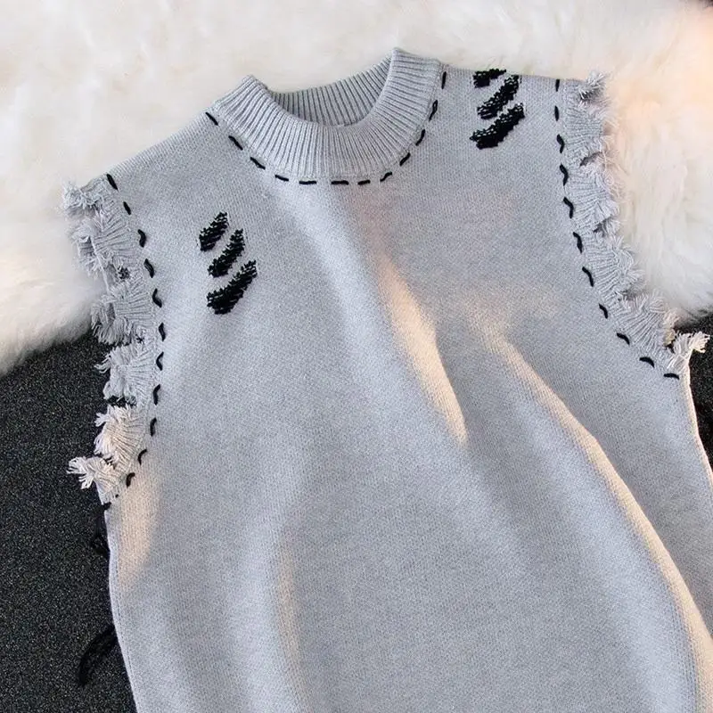 男性用ノースリーブニットセーター,ヒッピー,ホール付きメンズ - Sewing Vest のレビューと価格