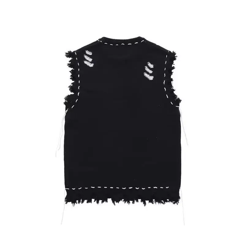 男性用ノースリーブニットセーター,ヒッピー,ホール付きメンズ - Sewing Vest のレビューと価格