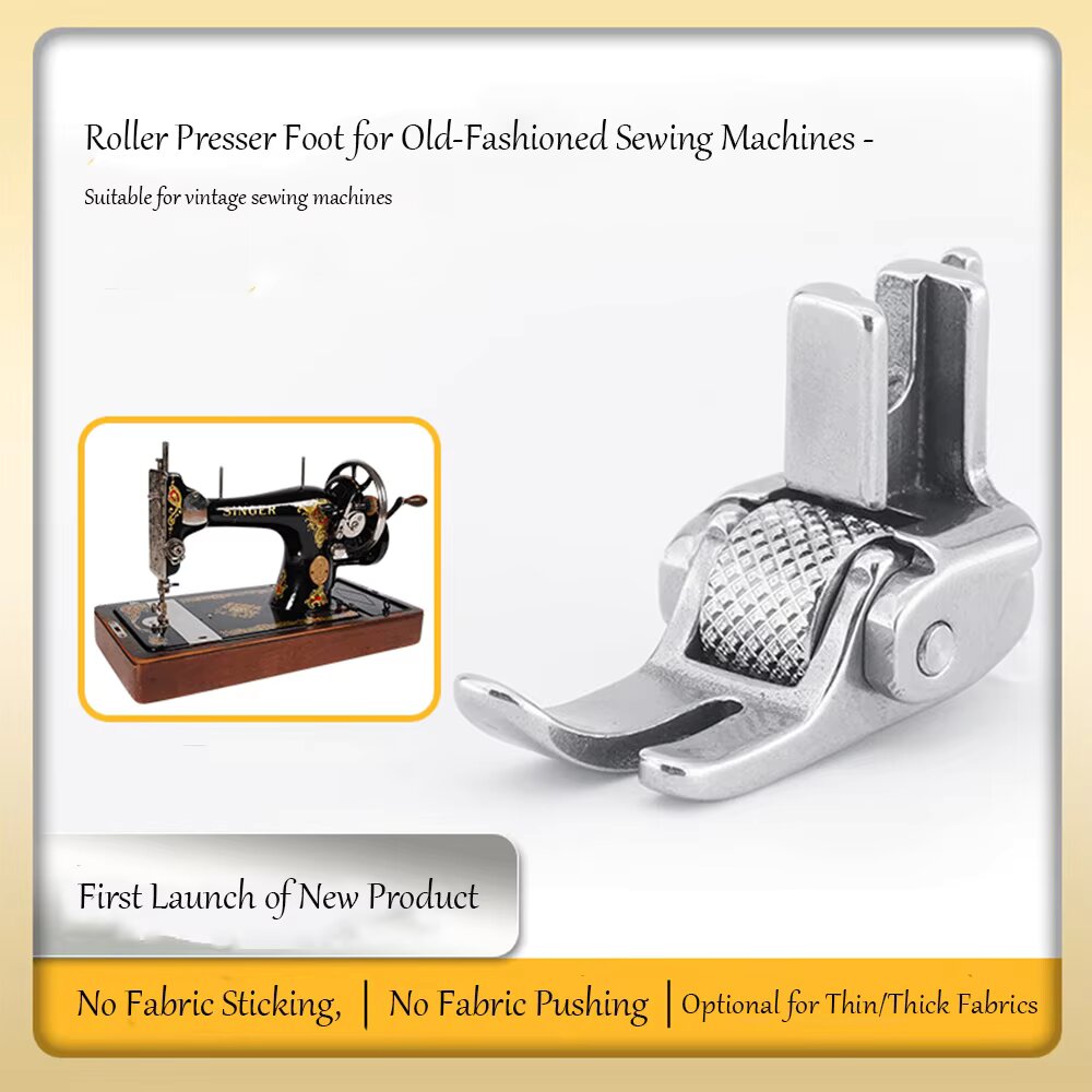 古い式の足踏みミシン用全鋼製ローラープレスフット、バタフライ - Sewing Machine Fabric のレビューと価格