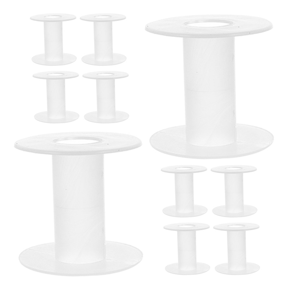 15個入りプラスチック製空スプール、ゴム紐、リボン、ワイヤー - Thread Bobbins Empty のレビューと価格