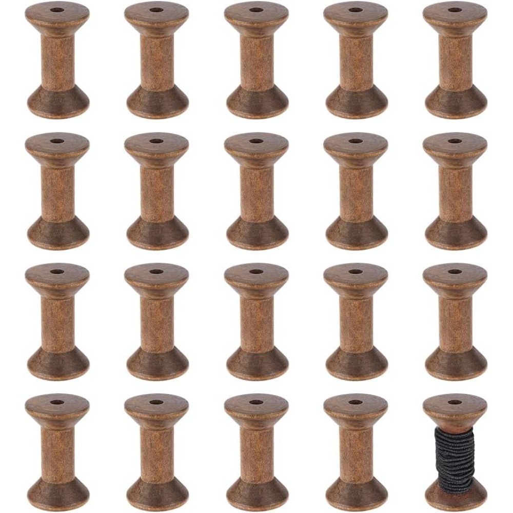 16個入り 空の糸巻き 1.87インチ/50mm 木製空巻き - Thread Bobbins Empty のレビューと価格